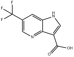 6-(三氟甲基)-1H-吡咯并[3,2-B]吡啶-3-羧酸 结构式