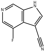 4-氟-1H-吡咯并[2,3-C]吡啶-3-甲腈 结构式