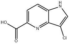 3-氯-1H-吡咯并[3,2-B]吡啶-5-羧酸 结构式