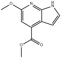 6-甲氧基-1H-吡咯并[2,3-B]吡啶-4-羧酸甲酯 结构式