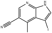 5-CYANO-3-IODO-4-METHYL-7-AZAINDOLE 结构式