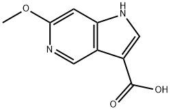 6-甲氧基-1H-吡咯[3,2-C]吡啶-3-羧酸 结构式