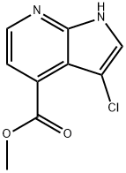 3-氯-1H-吡咯并[2,3-B]吡啶-4-羧酸甲酯 结构式