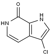 3-氯-1H-吡咯并[2,3-C]吡啶-7-醇 结构式