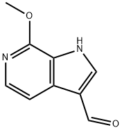 7-甲氧基-1H-吡咯并[2,3-C]吡啶-3-甲醛 结构式