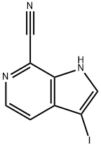 3-Iodo-7-cyano-6-azaindole 结构式