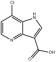 7-氯-1H-吡咯并[3,2-B]吡啶-3-羧酸 结构式