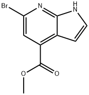 6-溴-1H-吡咯并[2,3-B]吡啶-4-羧酸甲酯 结构式