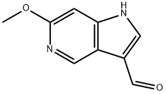 6-甲氧基-1H-吡咯并[3,2-C]吡啶-3-甲醛 结构式