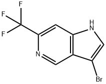 3-溴-6-(三氟甲基)-1H-吡咯并[3,2-C]吡啶 结构式