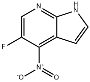 5-氟-4-硝基-1H-吡咯并[2,3-B]吡啶 结构式