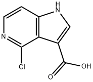 4-氯-1H-吡咯[3,2-C]吡啶-3-羧酸 结构式