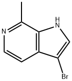 3-溴-7-甲基-1H-吡咯并[2,3-C]吡啶 结构式