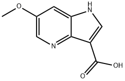 6-甲氧基-1H-吡咯并[3,2-B]吡啶-3-羧酸 结构式