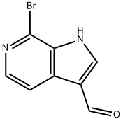 7-溴-1H-吡咯并[2,3-C]吡啶-3-羧醛 结构式