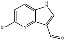 5-溴-1H-吡咯并[3,2-B]吡啶-3-羧醛 结构式
