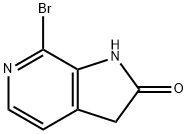 7-溴-1H-吡咯并[2,3-C]吡啶-2(3H)-酮 结构式