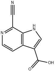 7-Cyano-6-azaindole-3-carboxylic acid 结构式