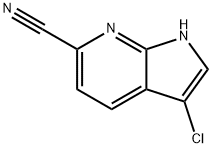 3-氯-1H-吡咯并[2,3-B]吡啶-6-甲腈 结构式