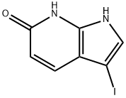 3-碘-7-氮杂吲哚-6-醇 结构式