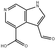 3-甲酰基-1H-吡咯并[2,3-C]吡啶-4-羧酸 结构式