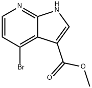 4-溴-1H-吡咯并[2,3-B]吡啶-3-甲酸甲酯 结构式