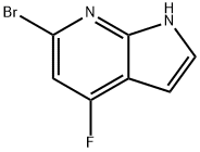 6-溴-4-氟-1H-吡咯并[2,3-B]吡啶 结构式