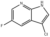 3-氯-5-氟-1H-吡咯并[2,3-B]吡啶 结构式