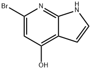6-溴-1H-吡咯并[2,3-B]吡啶-4-醇 结构式