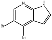 4,5-二溴-1H-吡咯并[2,3-B]吡啶 结构式