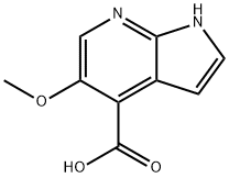 5-甲氧基-1H-吡咯并[2,3-B]吡啶-4-羧酸 结构式