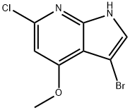 3-BroMo-6-chloro-4-Methoxy-7-azaindole 结构式