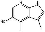 5-Hydroxy-3-iodo-4-Methyl-7-azaindole 结构式