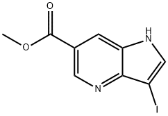 3-Iodo-4-azaindole-6-carboxylic acid Methyl ester 结构式