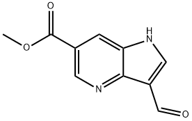 3-醛基-4-氮杂-吲哚-6-羧酸甲酯 结构式