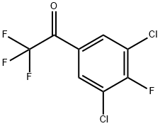 3,5-二氯-4-氟三氟乙酰苯 结构式