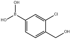 3-氯-4-羟甲基苯硼酸 结构式