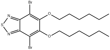 4,7-二溴-5,6-双(己氧基)苯并[C][1,2,5]噻二唑 结构式