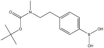 4-[2-(N-BOC-N-METHYL)AMINOETHYL]PHENYLBORONIC ACID 结构式