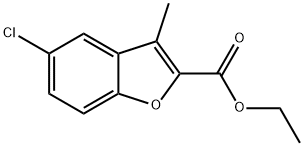 5-氯-3-甲基苯并呋喃-2-甲酸乙酯 结构式