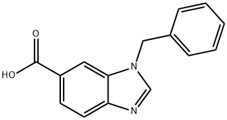 3-Benzyl-1,3-benzodiazole-5-carboxylic acid 结构式