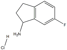 6-氟-2,3-二氢-1H-茚-1-胺盐酸盐 结构式