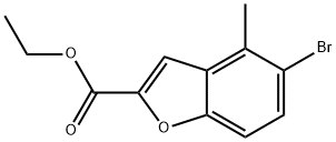 5-溴-4-甲基苯并呋喃-2-甲酸乙酯 结构式