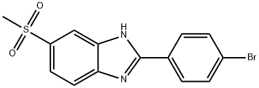 2-对溴苯基-6-甲硫砜苯并咪唑 结构式