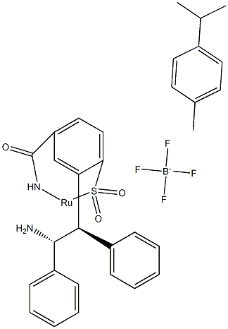 {[(1R,2R)-2-氨基-1,2-二苯基乙基](4-甲苯磺酰基)酰氨基}(对-伞花烃)钌(II)四氟硼酸盐 结构式
