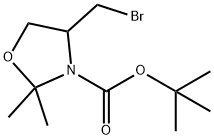 N-BOC-2,2-二甲基-4-(溴甲基)噁唑烷 结构式