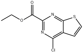 4-氯噻吩并[2,3-D]嘧啶-2-甲酸乙酯 结构式