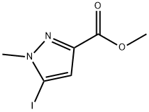 5-碘-1-甲基吡唑-3-甲酸甲酯 结构式