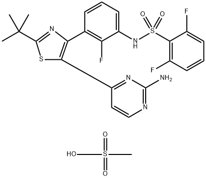 达拉非尼甲磺酸盐 结构式