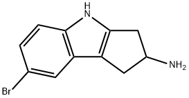 7-溴-1,2,3,4-四氢环戊二烯并[B]吲哚-2-胺 结构式